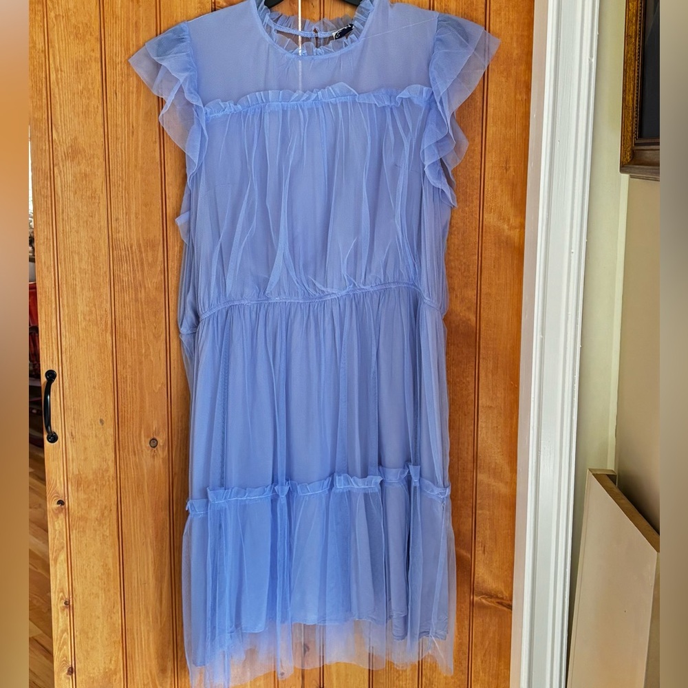ARULA Tulle Ruffle Short Dress